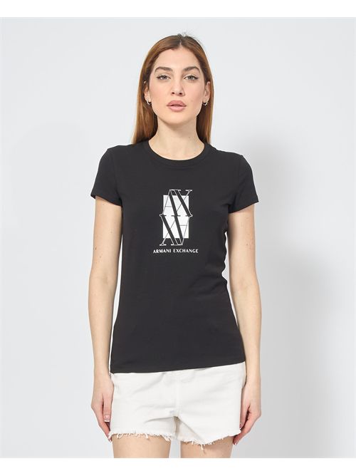 T-shirt donna AX con doppio logo rovesciato ARMANI EXCHANGE | XW000511-AF11929UC001